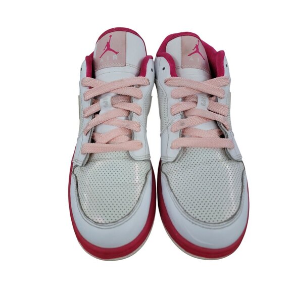 Nike Air Jordan 1 Low White/Pink Sneakers Size 5Y Youth - Picture 2 of 7